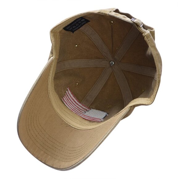 USA Flag Baseball Cap Navy Yellow Adjustable Dad Hat Patriotic Embroidered -Gift - Picture 5 of 7